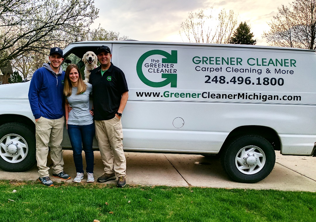 THE GREENER CLEANER CARPET & UPHOLSTERY CLEANING logo